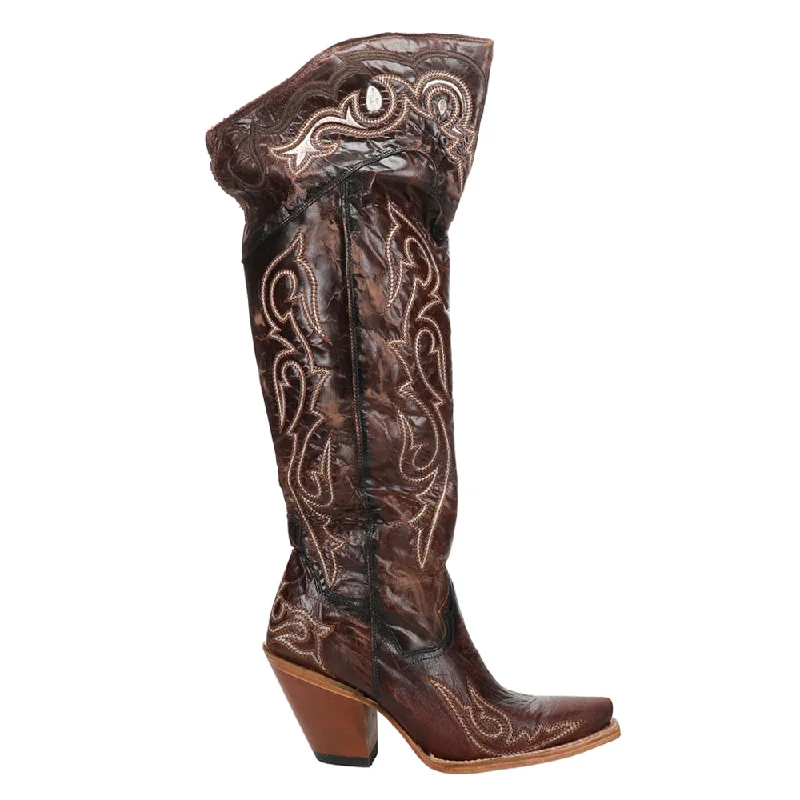 Kommotion Embroidery Snip Toe Cowboy Boots