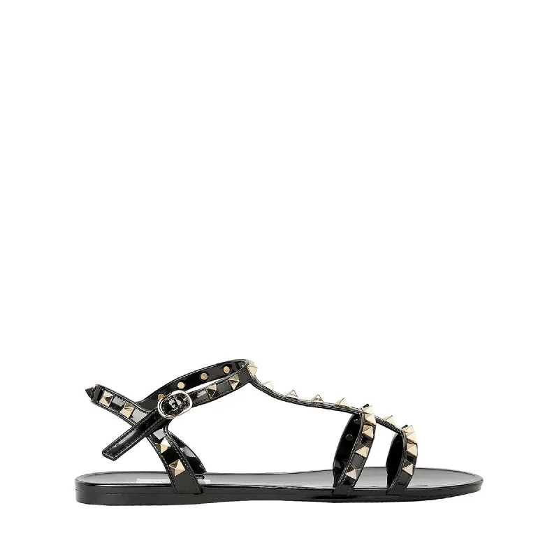 Valentino Garavani Rubber Rockstud Flat Sandals