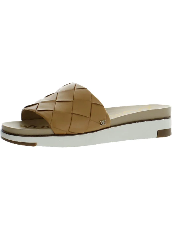 Unmissable Sale ADALEY Womens Leather Flat Pool Slides