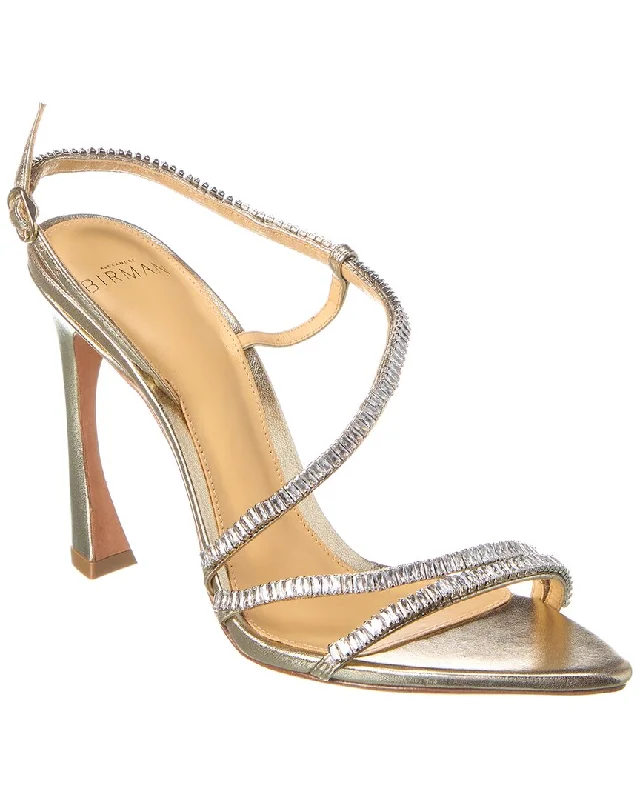 Alexandre Birman Alana Zircone 100 Leather Sandal Gold