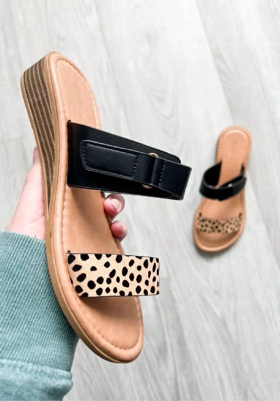 Animal Print Sandal In Patterned