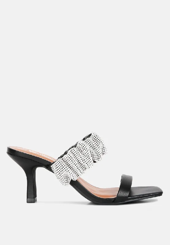 Weekend Bargains to Enjoy cherry blossom diamante ruche strap sandals