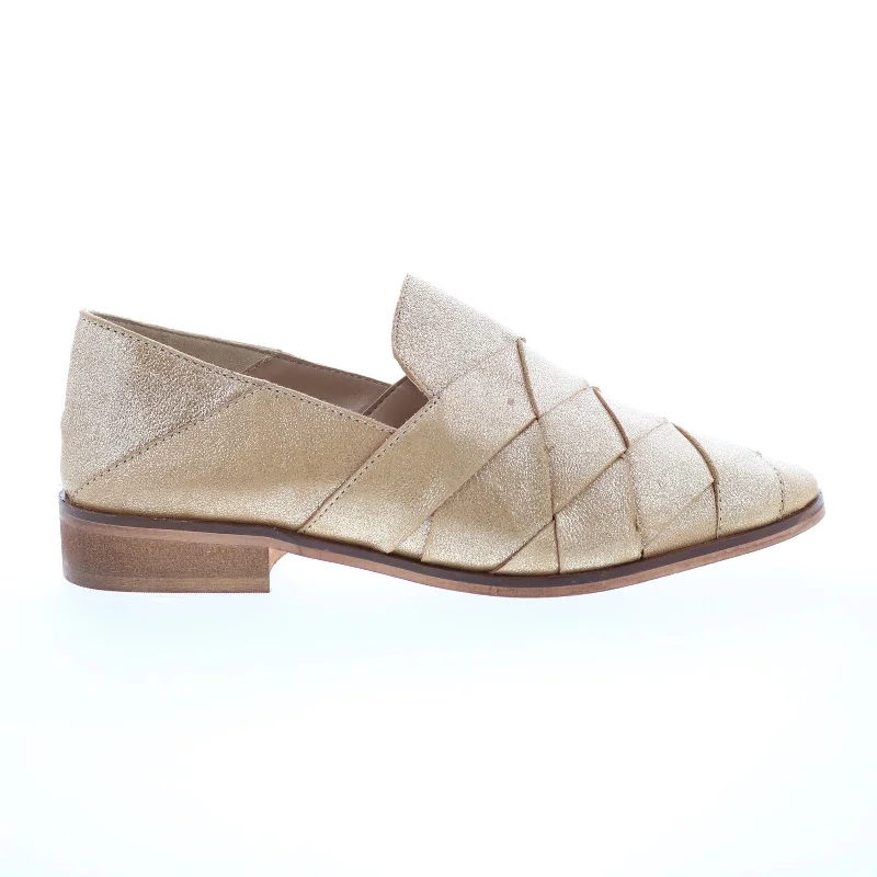 Weekend Shopping Made Better Diba True No Evidence 11218 Womens Gold Leather Slip On Loafer Flats Shoes