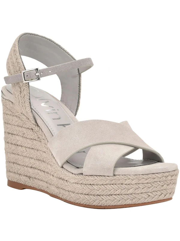 Elory Womens Suede Slingback Espadrilles