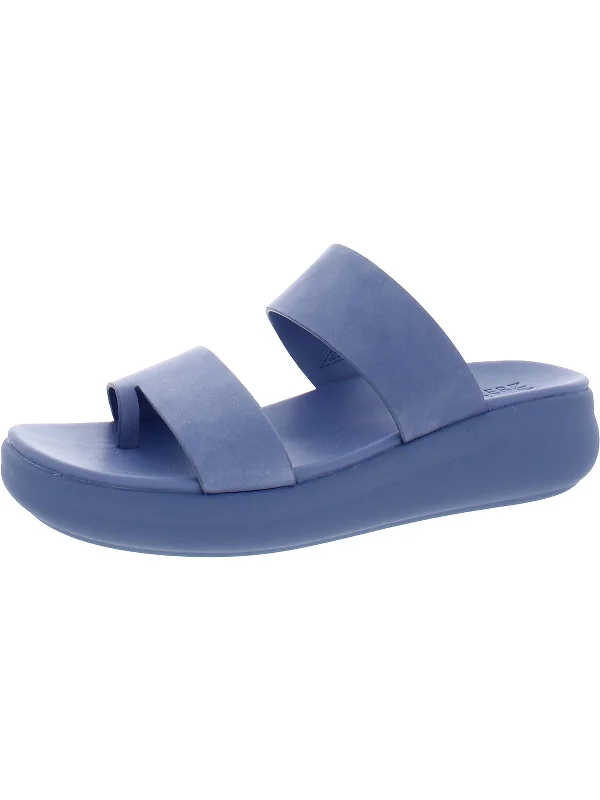 Friends and Family Sale Genn-Drift 2 Womens Leather Slip On Wedge Sandals