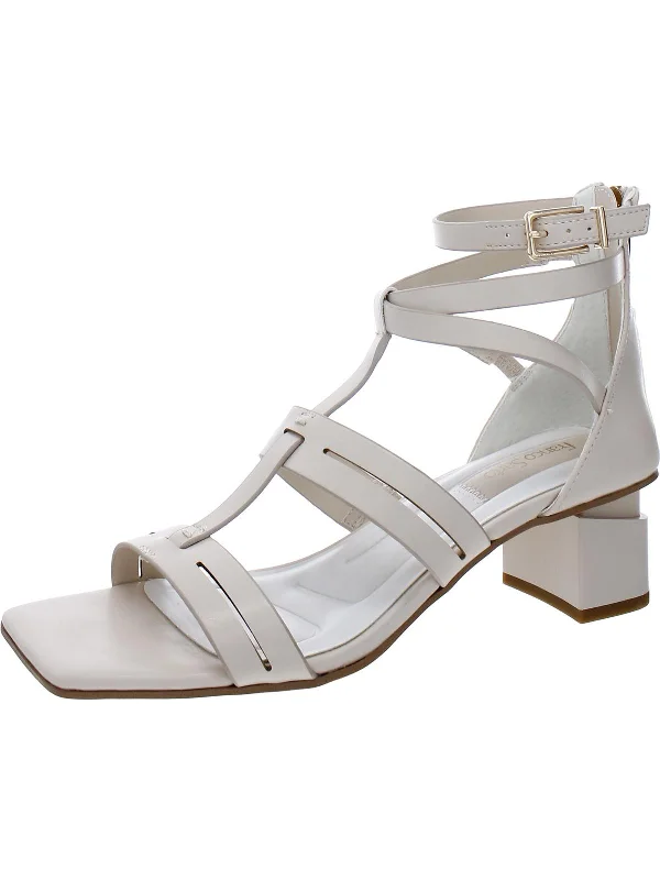 Weekend Bargains to Grab Korie Womens Faux Leather Square Toe Heels