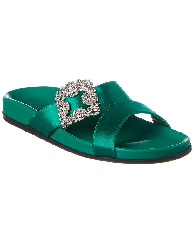 Weekend Deals That Amaze Manolo Blahnik Chilanghi Satin Sandal