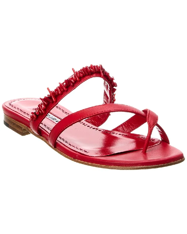 Manolo Blahnik Corasu Leather Sandal