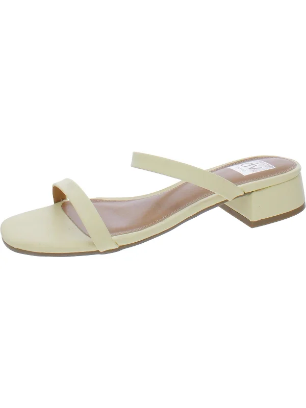 Take Advantage Nadonna Womens Faux Leather Slip On Heel Sandals