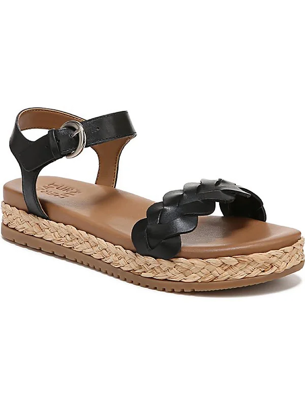 Deal of the Day Neila Womens Leather Slingback Ankle Strap