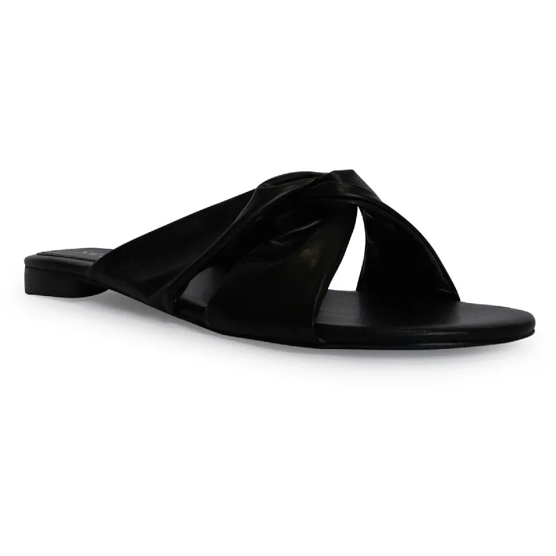 The Sale Everyone's Talking About Nina Womens Knot-Front Slip On Slide Sandals