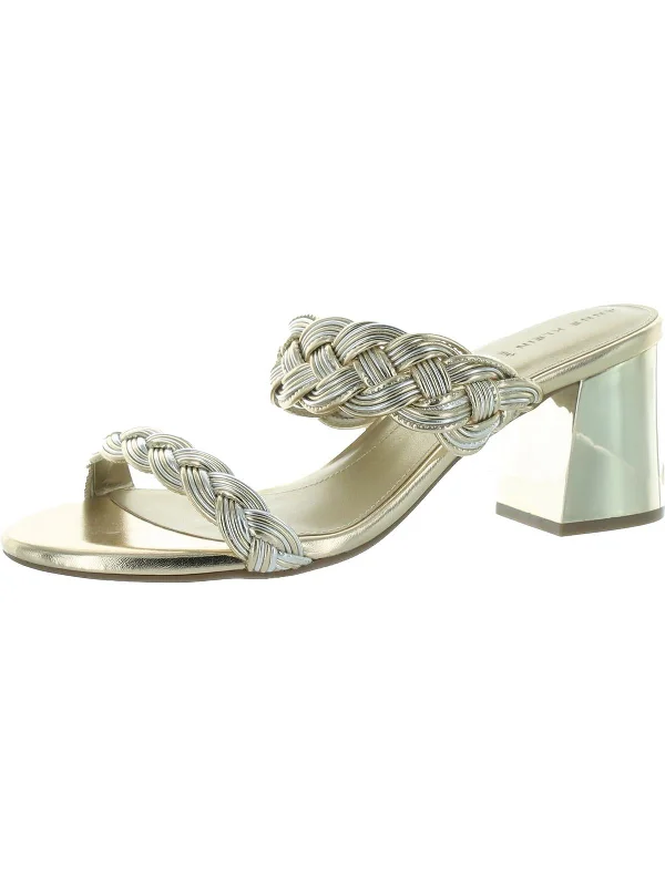 Markdown Madness Reggie Womens Faux Leather Slip-On Slide Sandals