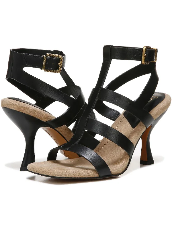 Midnight Madness Rine 2 Womens Leather Ankle Strap Heels
