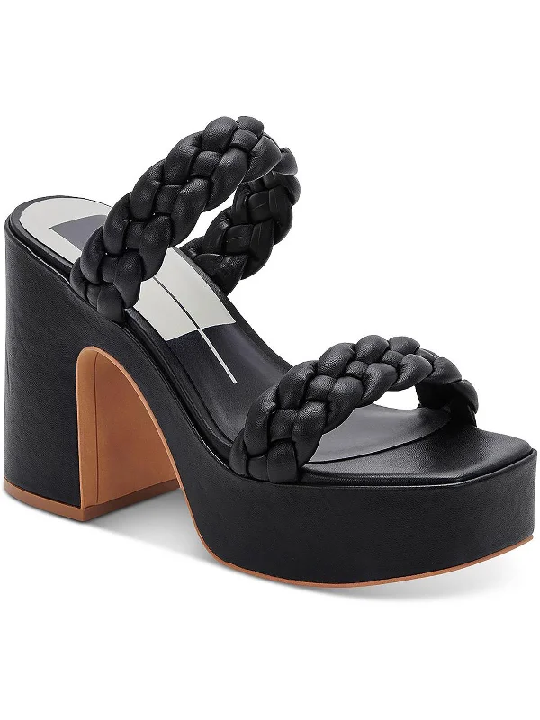 Don’t Miss Out Wiley Womens Faux Leather Slip-On Platform Sandals