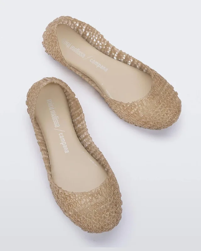 Members Only Women's Campana Papel Slip On Sandal In Beige/glitter Mix