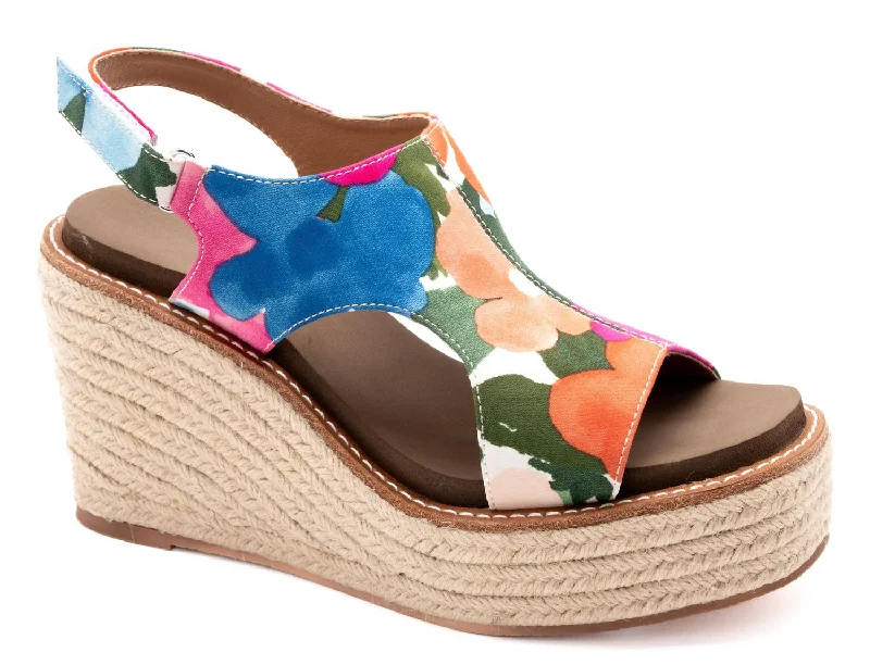 Weekend Offers That Sizzle Women's Freddie Open Toe Wedges Sandal In Flowers