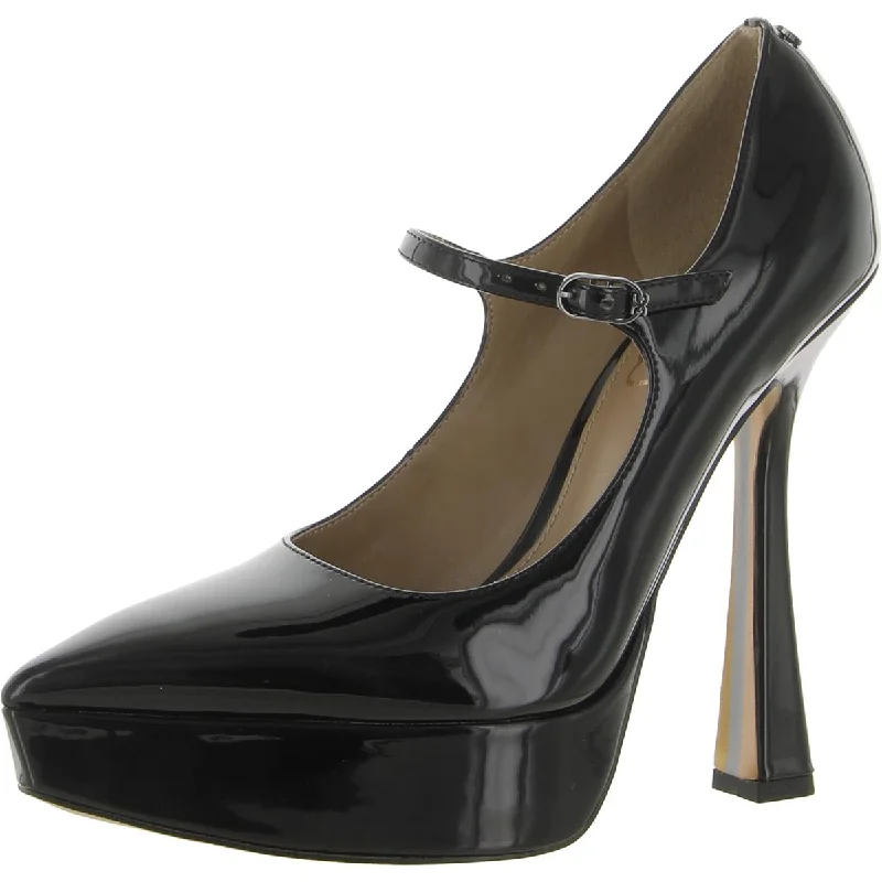 Arie Womens Patent Pointed Toe Platform Heels