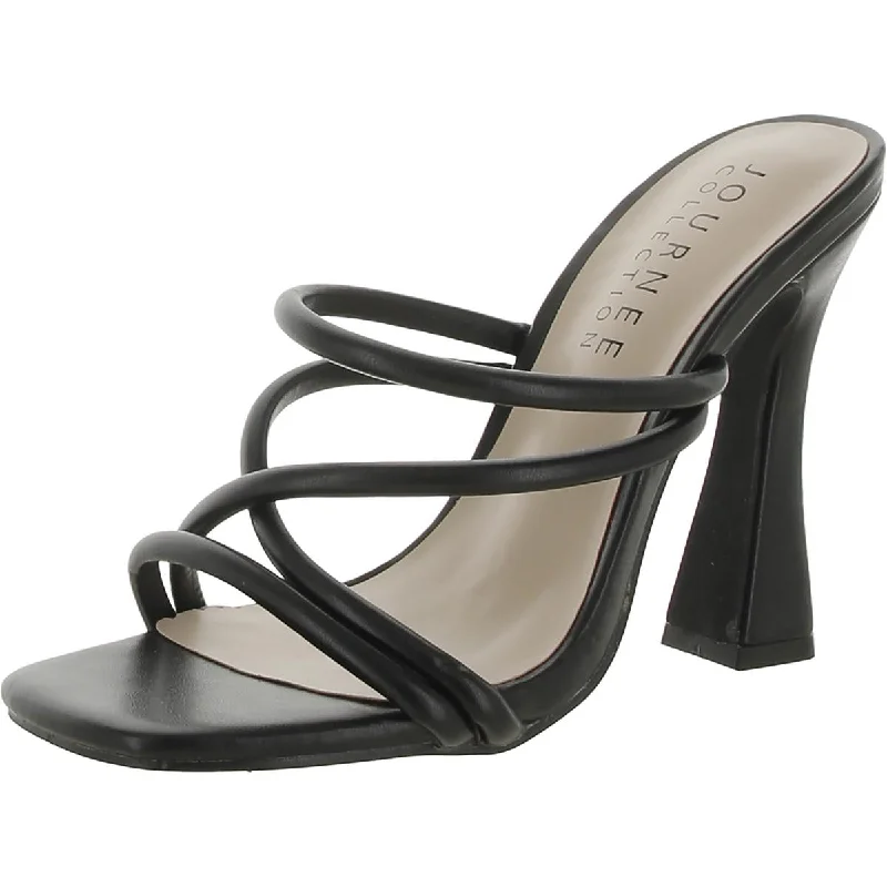 Womens Patent Strappy Pumps