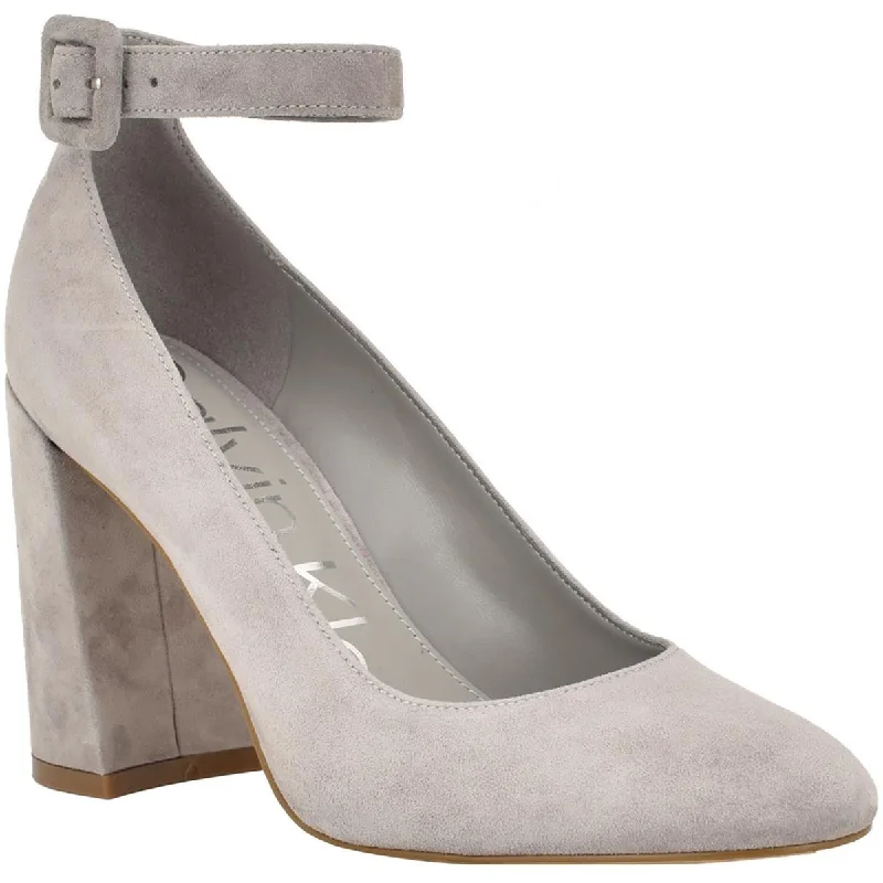 Fionna Womens Buckle Suede Pumps