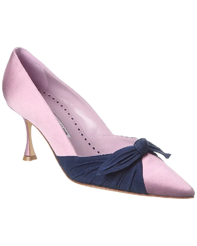 Epic Deals Manolo Blahnik Terka 70 Satin Pump