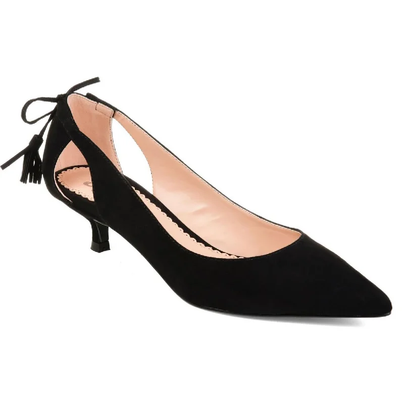 Weekend Bargains Just for You Bindi Womens Faux Suede Tassel Kitten Heels