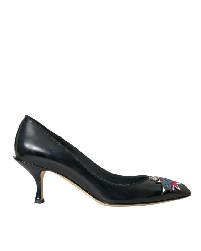 Dolce & Gabbana Leather Patch Heels Pumps