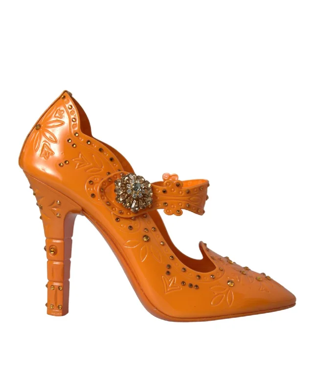 Exclusive Offer Dolce & Gabbana Floral Crystal Pumps with Multicolor Crystals