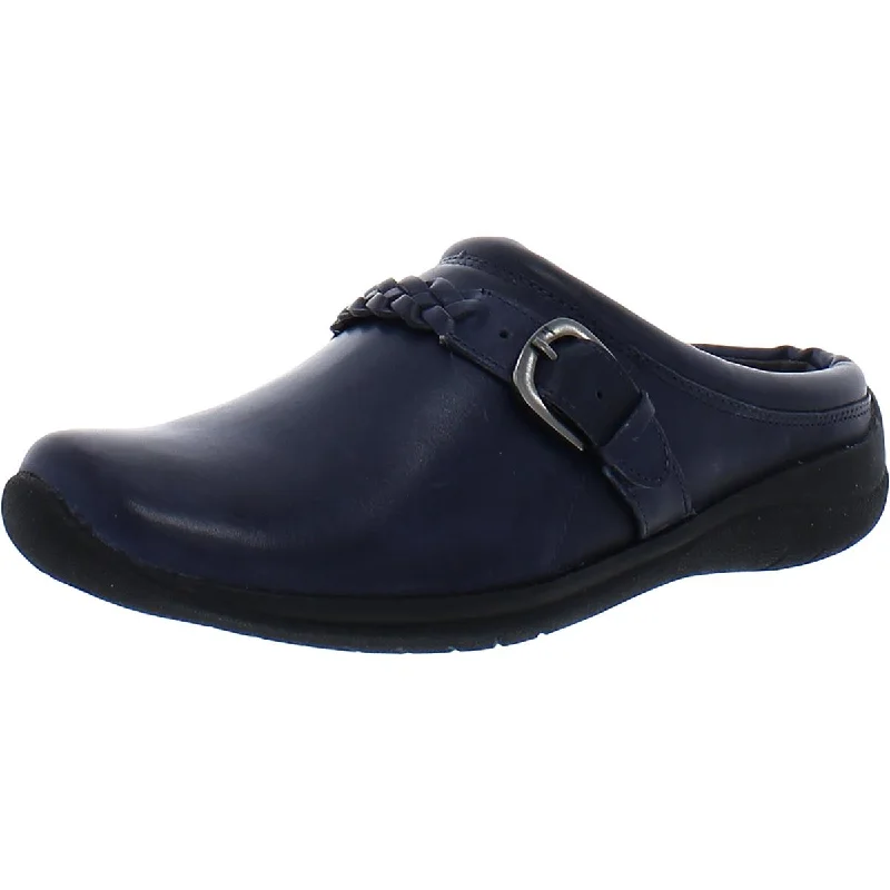 Orion Womens Leather Slip On Clogs